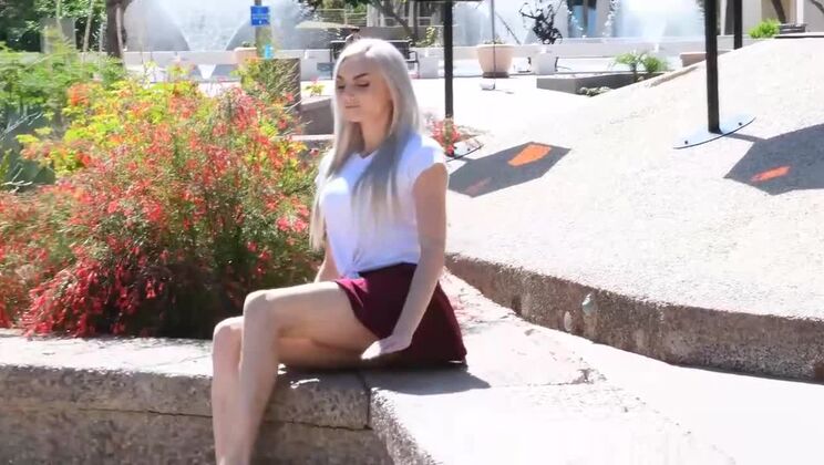 Solo Pleasure with a Tall Young Blonde