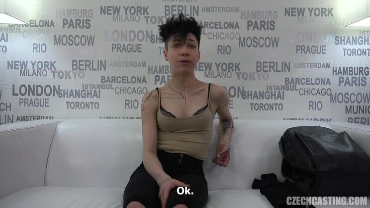 Alina's Tiny Tits and Tattoos Tease