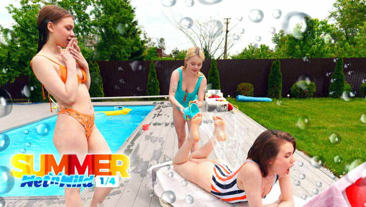 Wet Lesbians with Natural Tits Get Wild