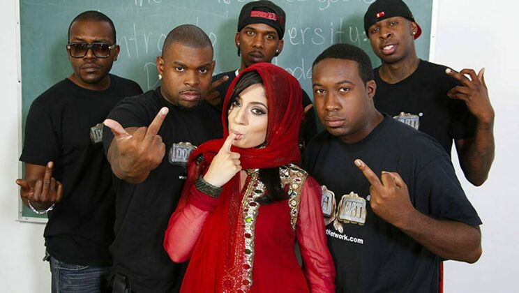 [BlacksonBlondes] - Nadia Ali's Shaved Pussy Gangbang Party - Rico Strong - Charlie Mac - Jon Jon - Nadia Ali - Jack Blaque