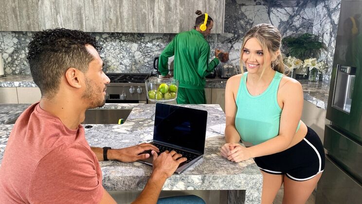 [CrazyCollegeGFs] - Natural Tits and Big Cock in the Kitchen - Alex Jones - Angie Faith