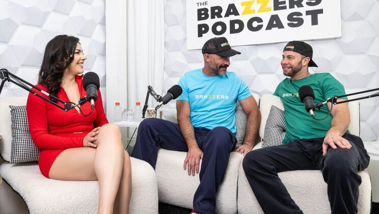[Brazzers] - Brazzers Podcast Episode 10: Brunette Valentina Nappi Double Blowjob & Deepthroat Action - Charles Dera - Valentina Nappi - Seth Gamble