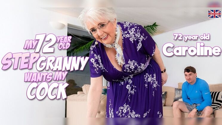 [Mature.nl] - Horny British Granny Caroline Spies on Stepgrandson and Demands a Turn