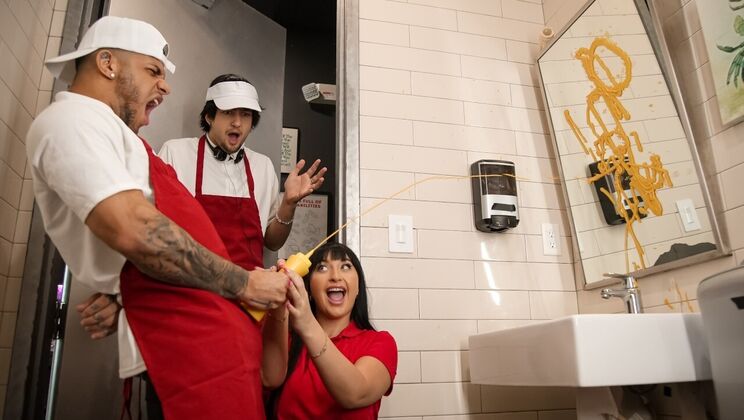 [RKPrime] - Natural Titty Fuck and Blowjob from Busty Pizza Shop Employee